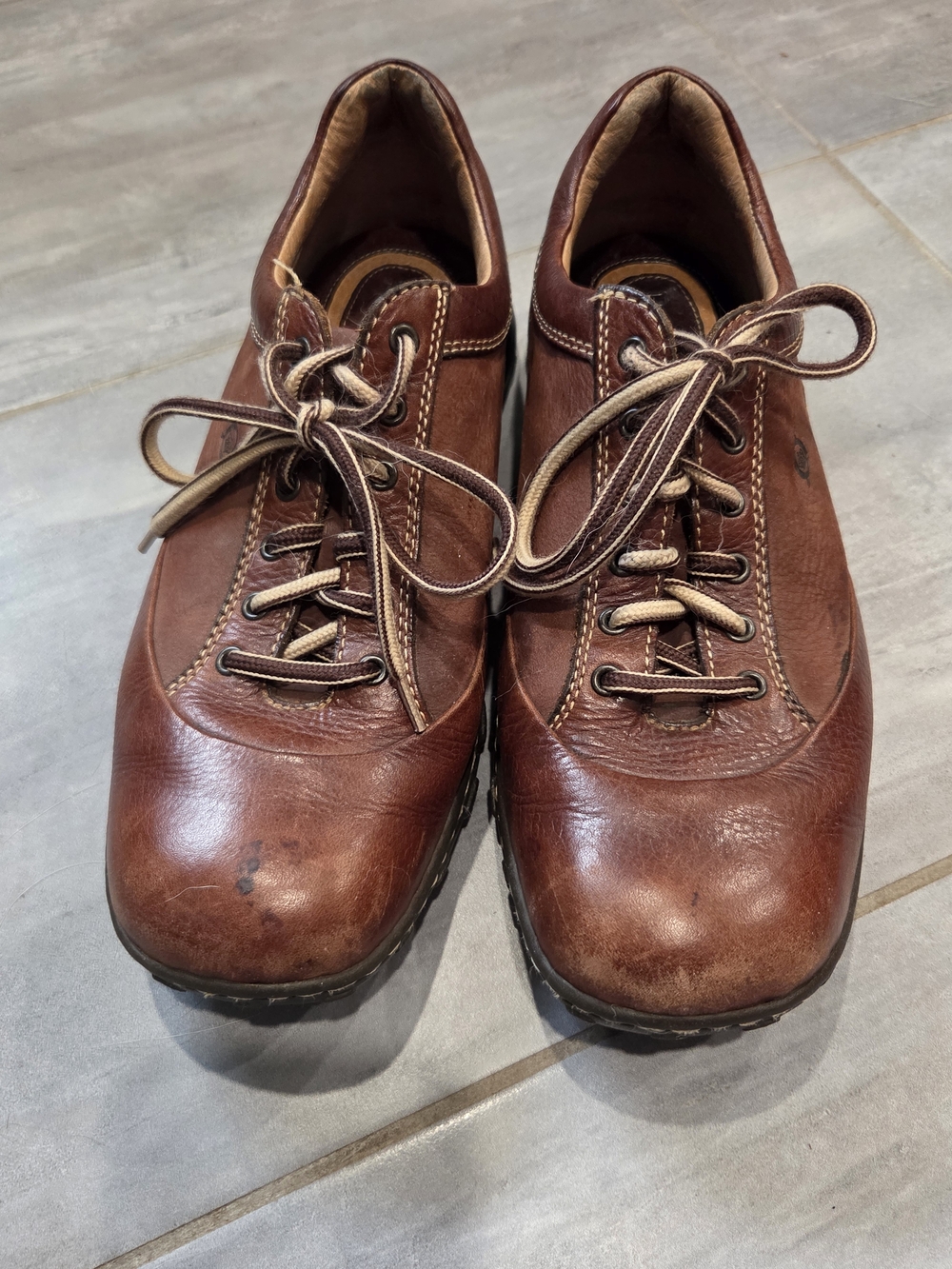 Born Men's Brown Leather Comfort Oxford Walking Shoes Size 10.5